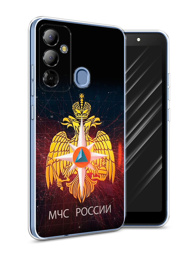 

Чехол Awog на Tecno Pop 6 Go "МЧС России", Черный;желтый;красный, 302950-5