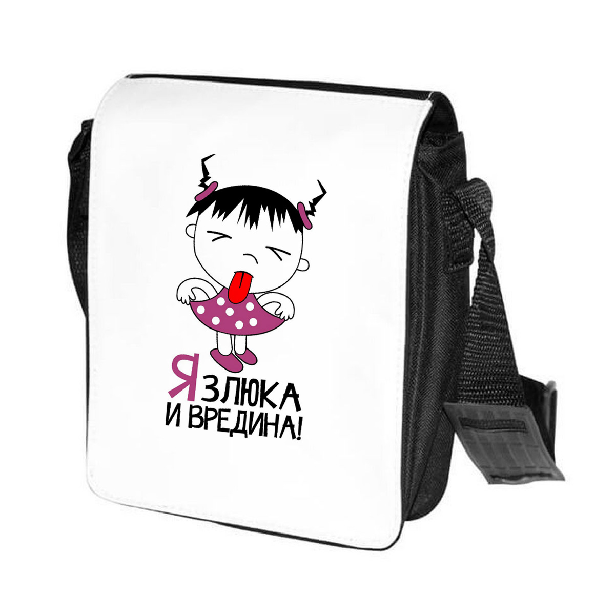 

Сумка женская CoolPodarok CN0114155 черно-белый, Черный;белый, CN0114155