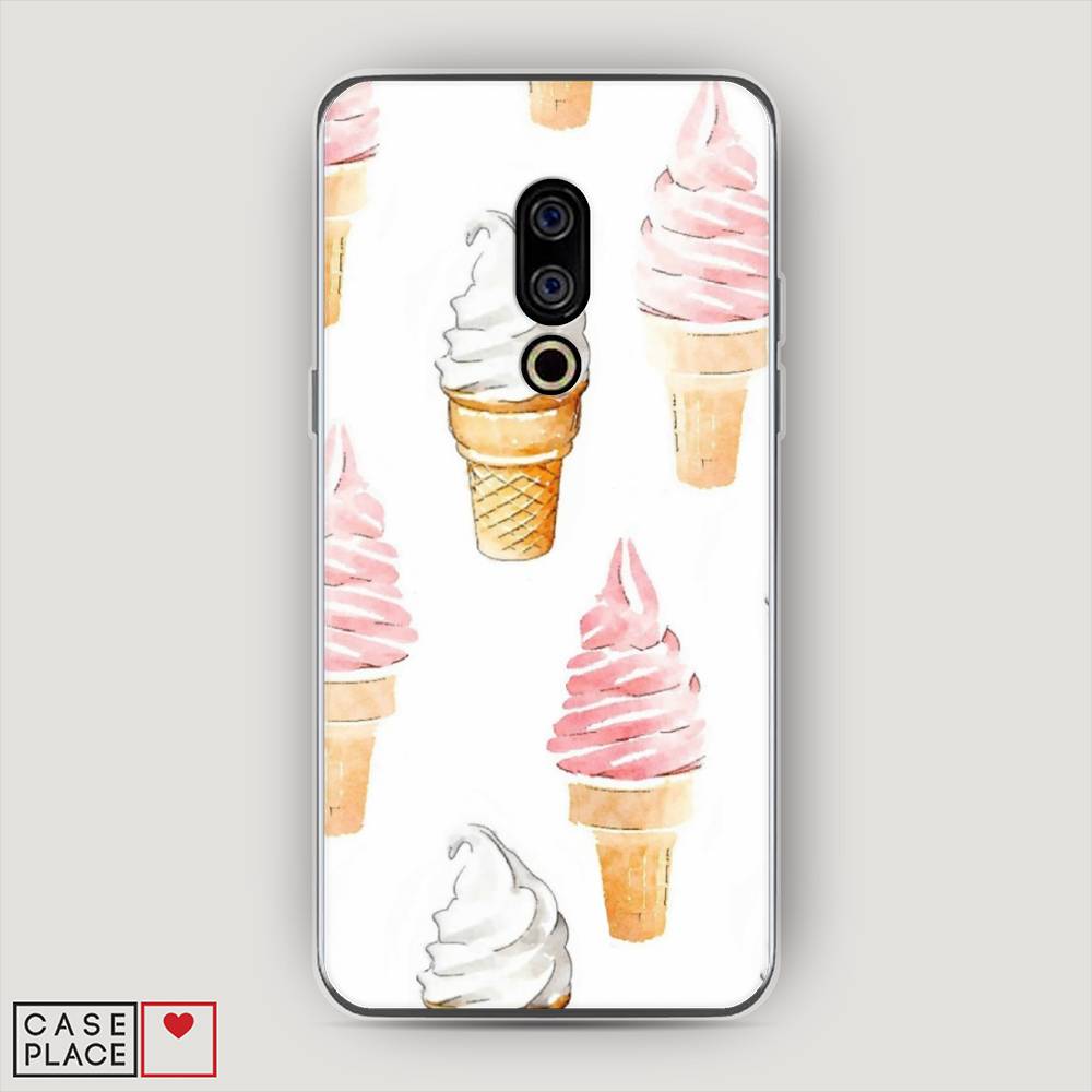 

Чехол Awog на Meizu 15 "Нарисованное мороженое", Белый;розовый, 72650-10
