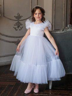 

Платье детское Роскошь с детства Корсика, белый, 128, Корсика