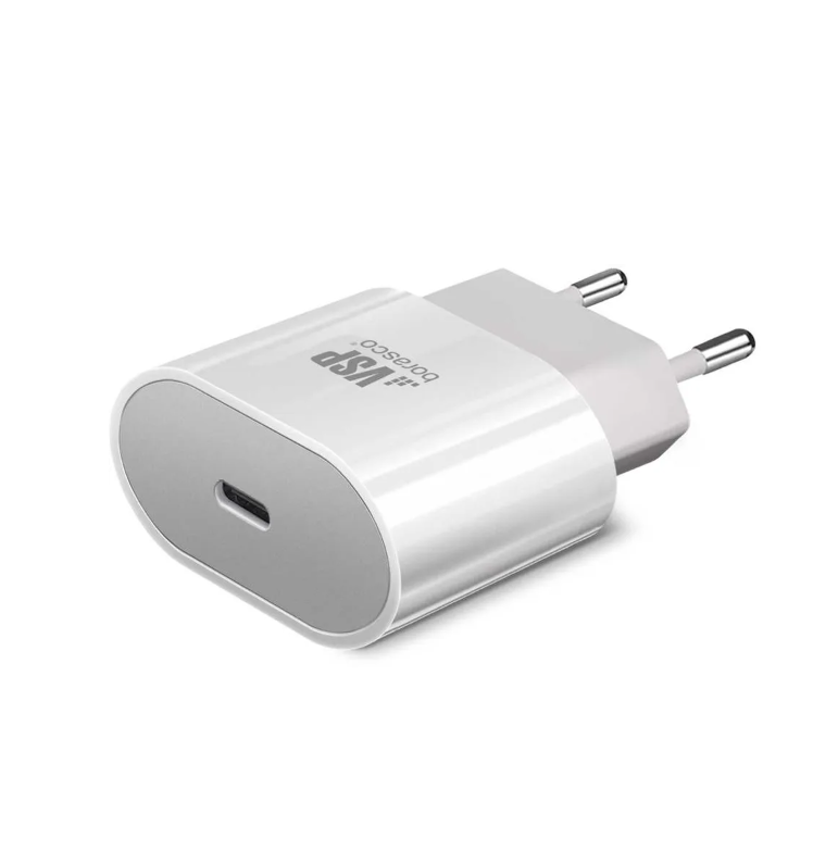 

Сетевое зарядное устройство BORASCO USB type-C, 3A, белый [50634]