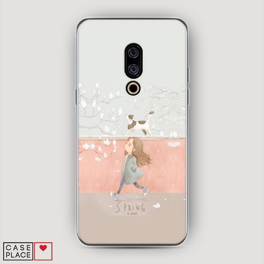 

Чехол Awog на Meizu 15 "Девочка-весна", Серый, 72650-7