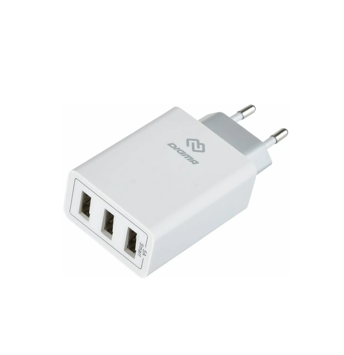 

Сетевое зарядное устройство DIGMA DGWC-3U-5A-WG, 5A, белый