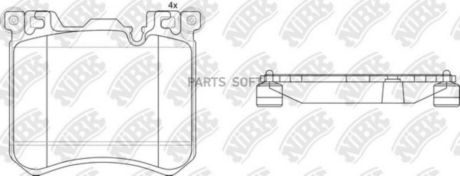 

Колодки тормозные NIBK PN0495 GDB1826 1шт NIBK