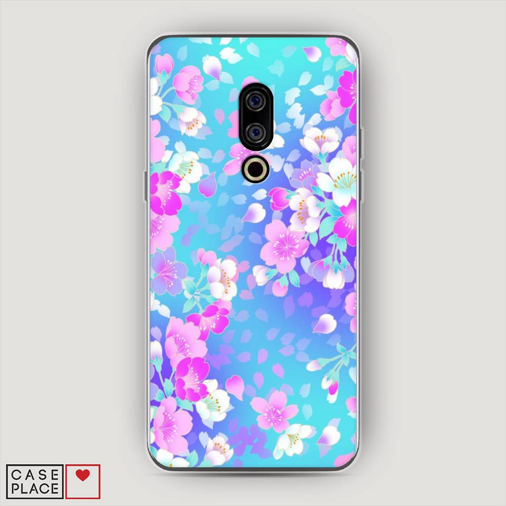 

Чехол Awog на Meizu 15 "Яблоневые цветы", Голубой;розовый;белый, 72650-8