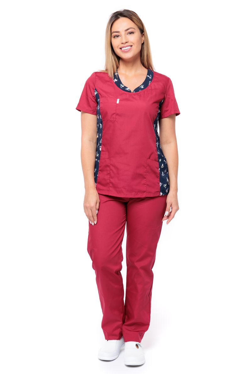 фото Костюм медицинский женский medicalwear магнолия 102 бордовый 40 ru