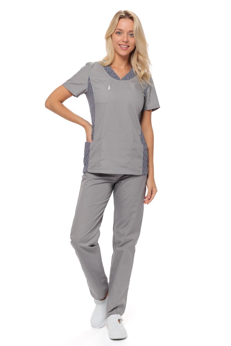 фото Костюм медицинский женский medicalwear магнолия 102 серый 42 ru