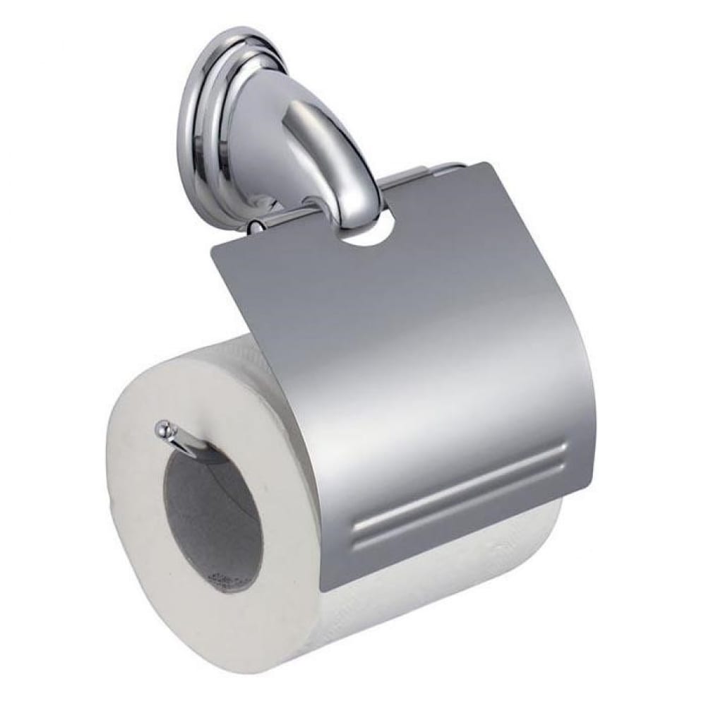 фото Держатель для туалетной бумаги g-teq с крышкой, металл, хром 240310 20.00