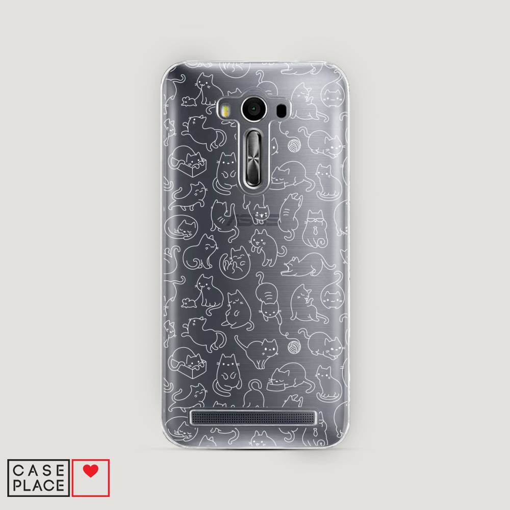 фото Чехол awog "шкодливые котики" для asus zenfone 2 laser ze550/551kl