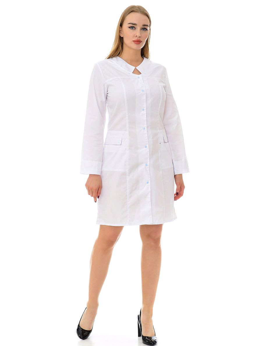 фото Халат медицинский женский medicalwear милора 016 белый 40 ru