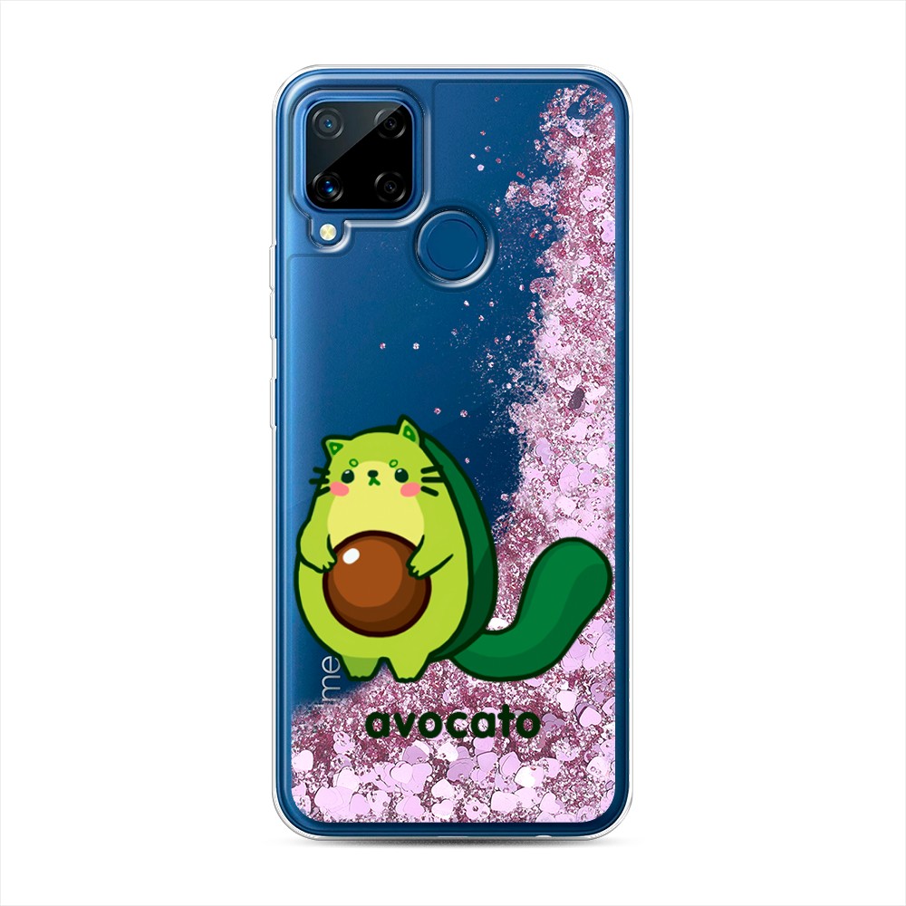 

Жидкий чехол с блестками "Avocato" на Realme C15, 255094-1