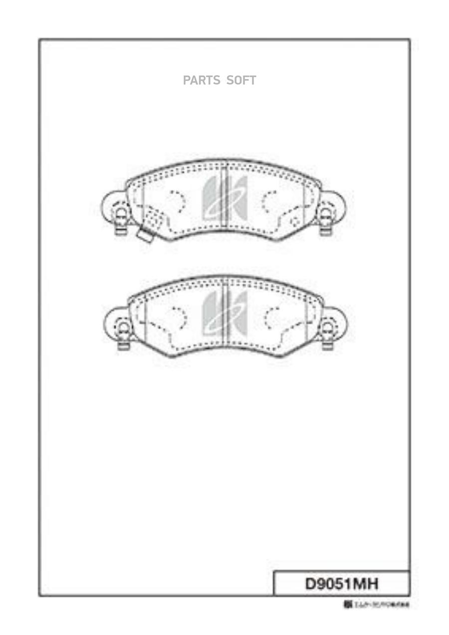 

Тормозные колодки KASHIYAMA дисковые с антискрипной пластиной D9051MH