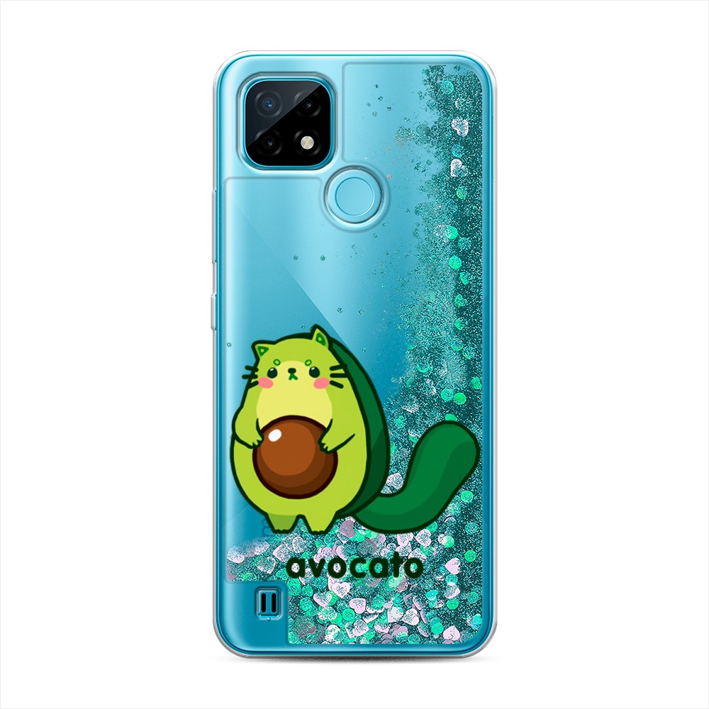 

Жидкий чехол с блестками "Avocato" на Realme C21