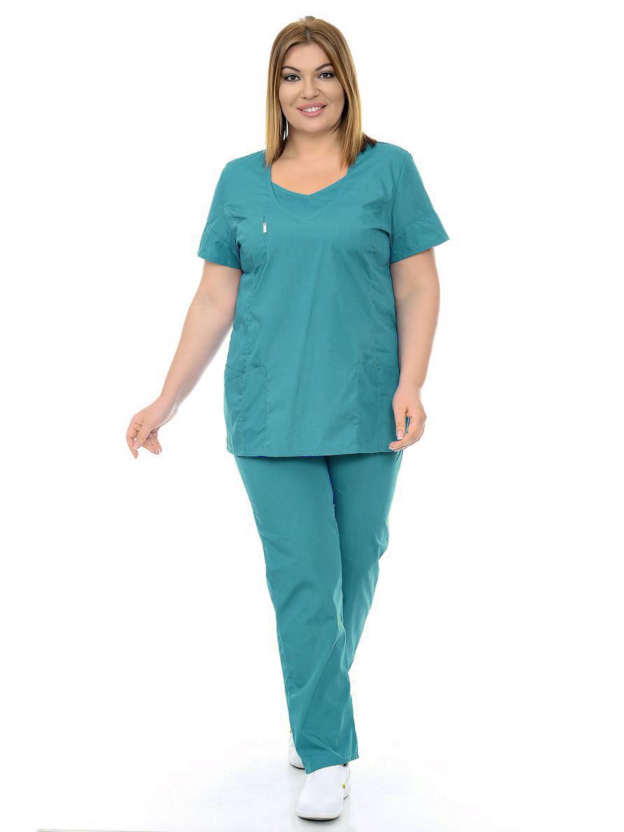 фото Костюм медицинский женский medicalwear олеся 104 бирюзовый 56 ru