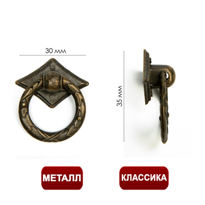 

Ручка кнопка ТУНДРА VINTAGE 027, цвет бронза, Коричневый, VINTAGE 027