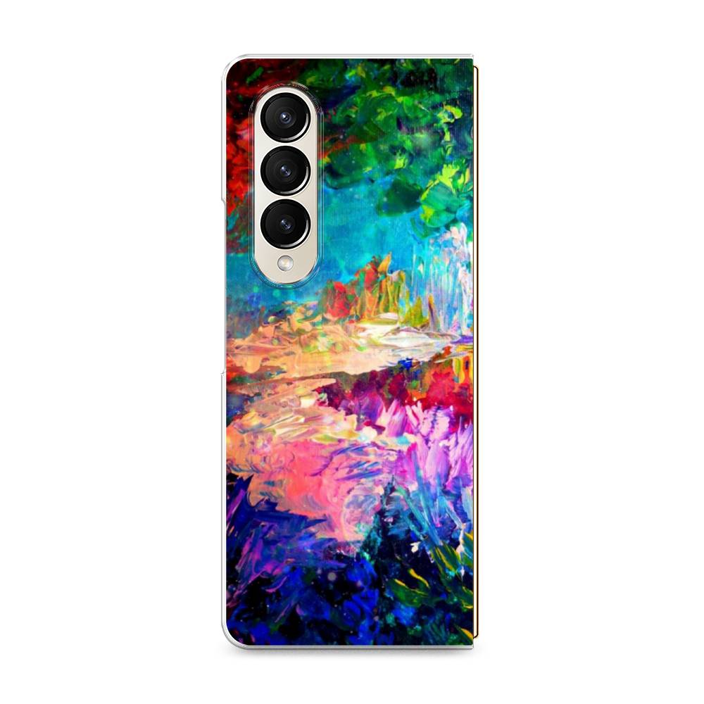 

Чехол на Samsung Galaxy Z Fold 4 "Лес-гуашь", Синий;розовый;зеленый, 2106950-4
