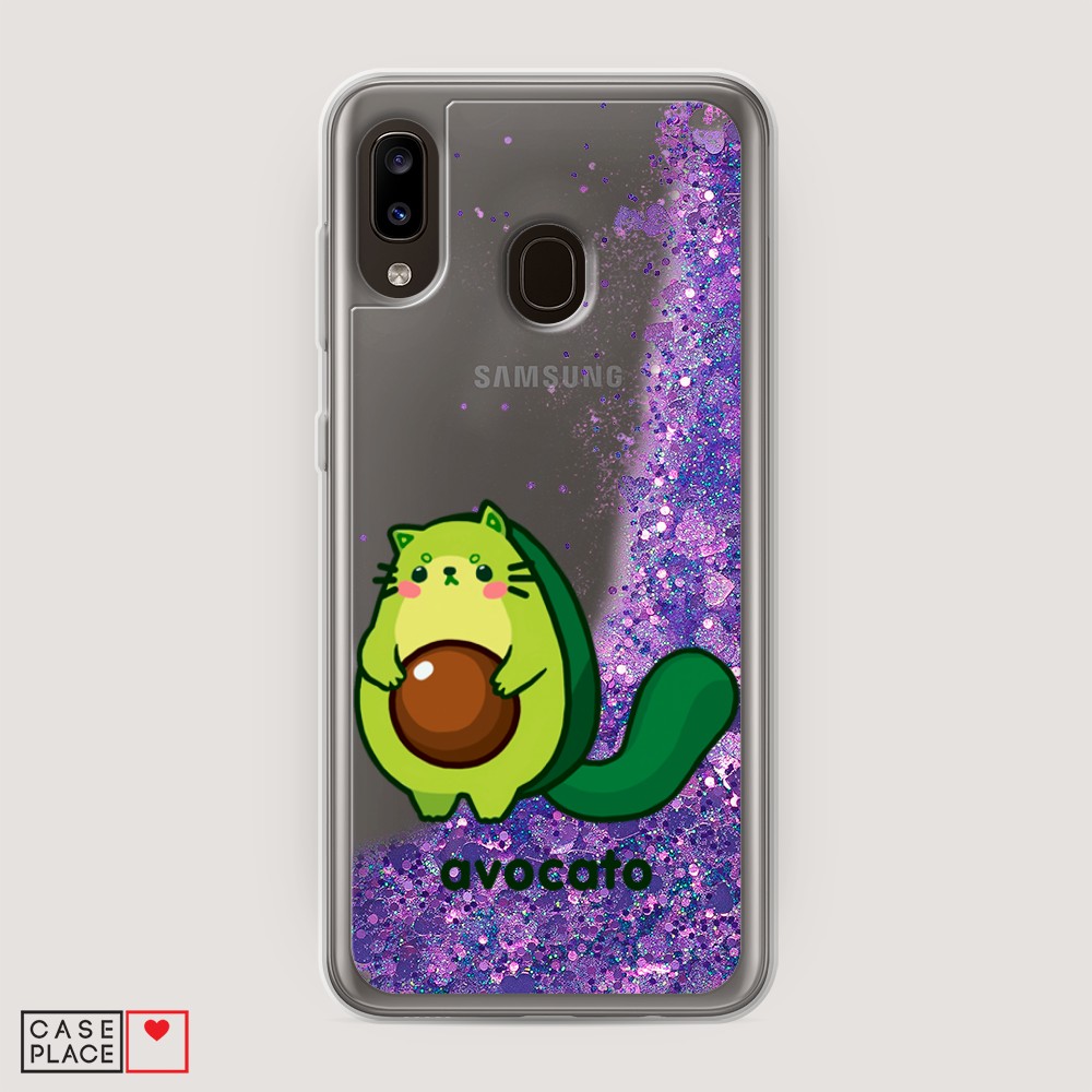 фото Жидкий чехол с блестками "avocato" на samsung galaxy a30 awog