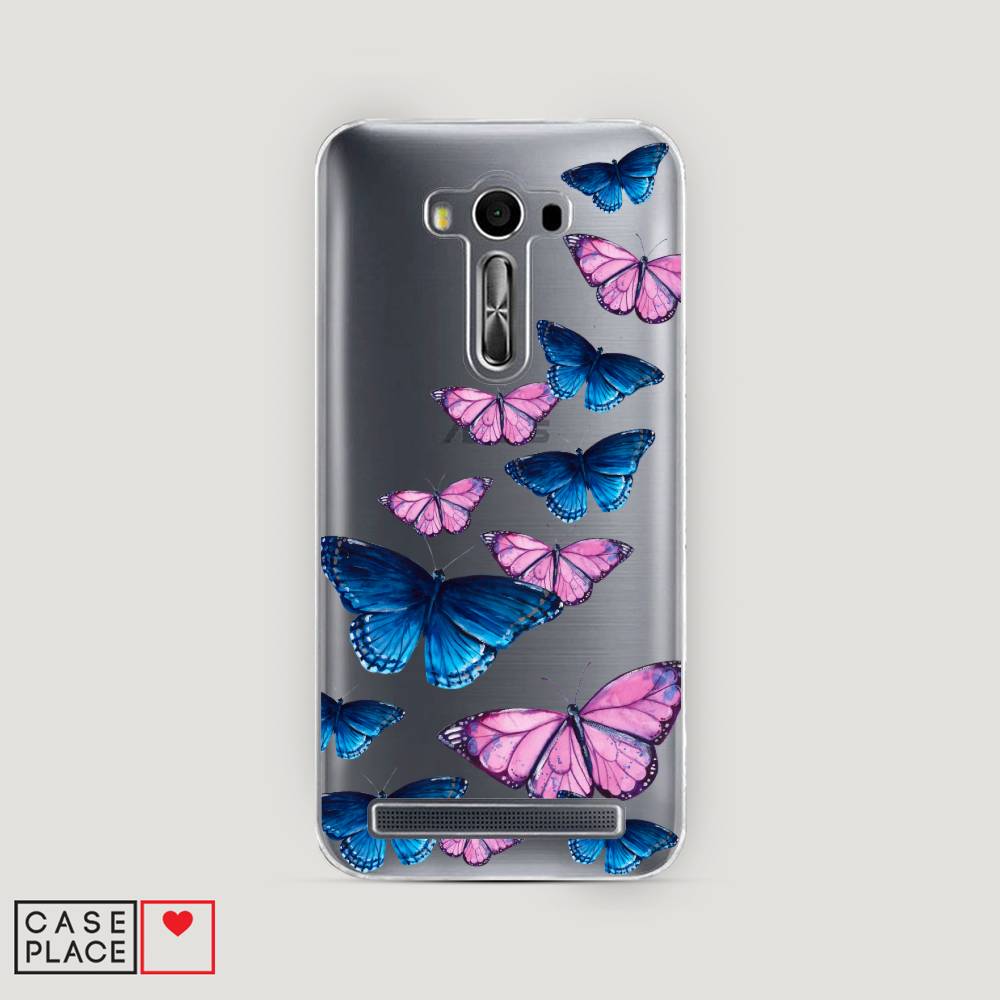 

Чехол Awog на Asus Zenfone 2 Laser ZE550/551KL "Полет бабочек", Синий;черный;розовый, 40250-2