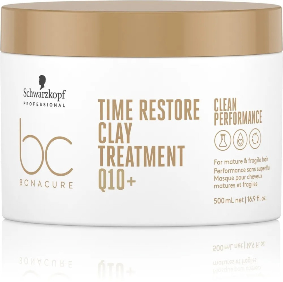 Маска-глина Schwarzkopf Professional Bonacure Time Restore Clay Treatment Q10 500 мл