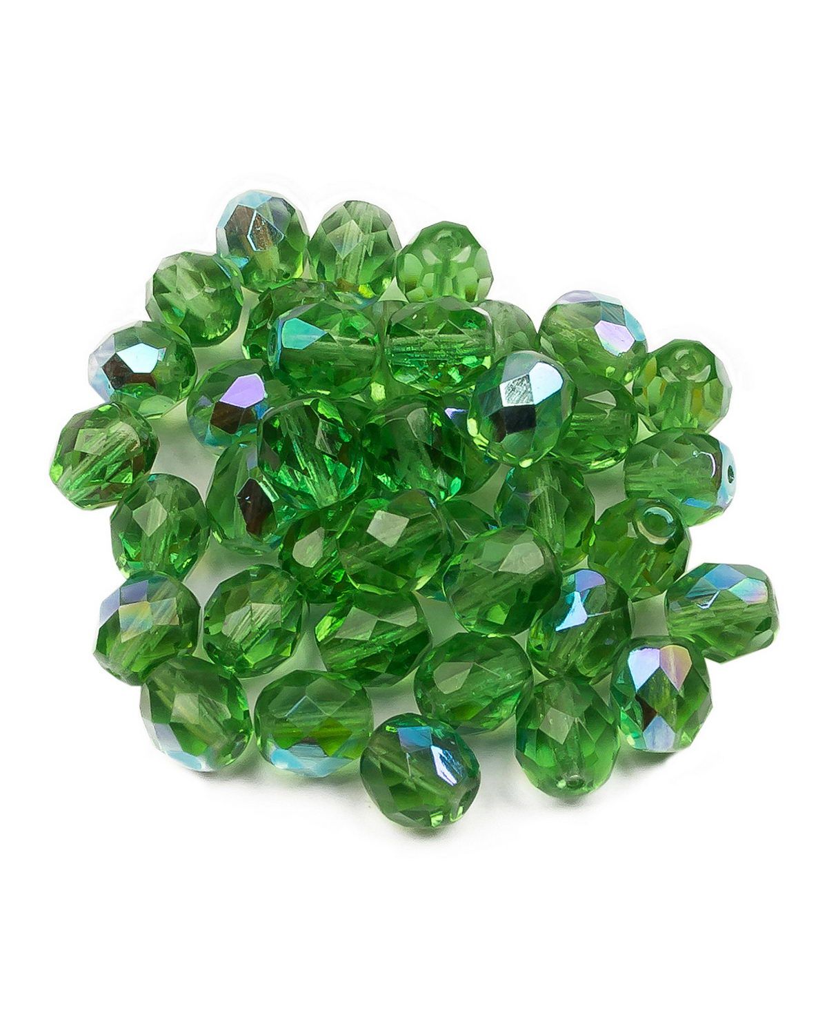 

Стеклянные чешские бусины, Fire polished beads, ганеные круглые, 8 мм, Peridot AB, 40шт, Зеленый, FP-8