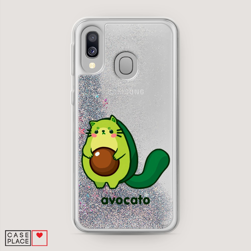 фото Жидкий чехол с блестками "avocato" на samsung galaxy a40 awog