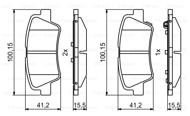 

Тормозные колодки Bosch задние для Hyundai Solaris 10- Sonata 5 05-/Kia Soul 09- 986496768