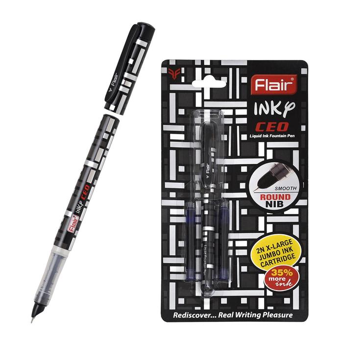 

Ручка перьевая Flair INCY CEO, узел 0.7мм, 2 корпуса, синяя, в блистере F-1179/син. BL