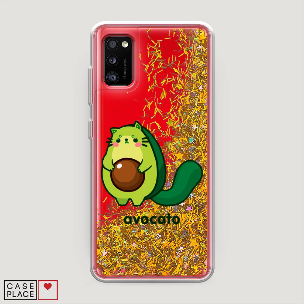 фото Жидкий чехол с блестками "avocato" на samsung galaxy a41 awog