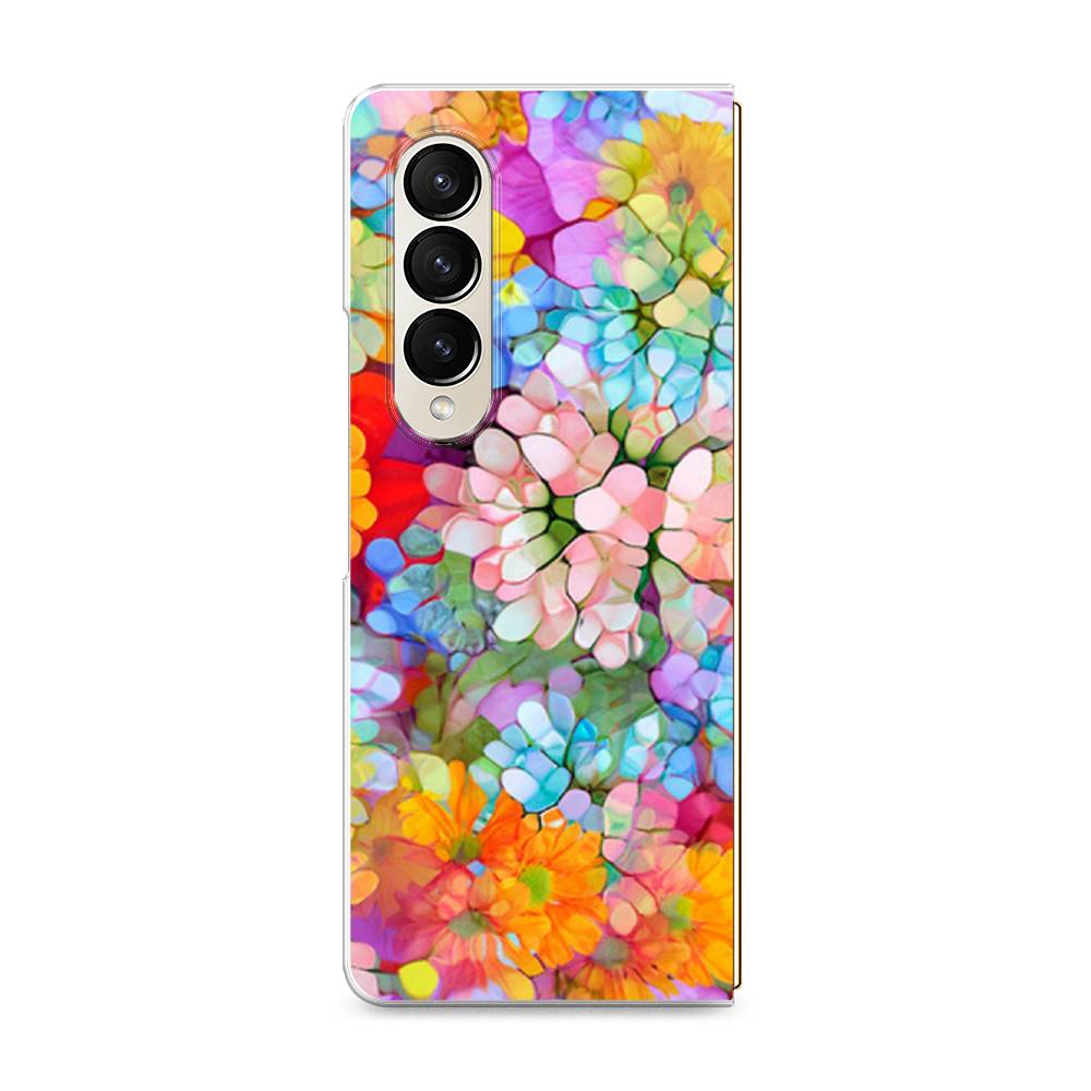 

Чехол на Samsung Galaxy Z Fold 4 "Цветы витраж", Оранжевый;розовый;голубой, 2106950-3