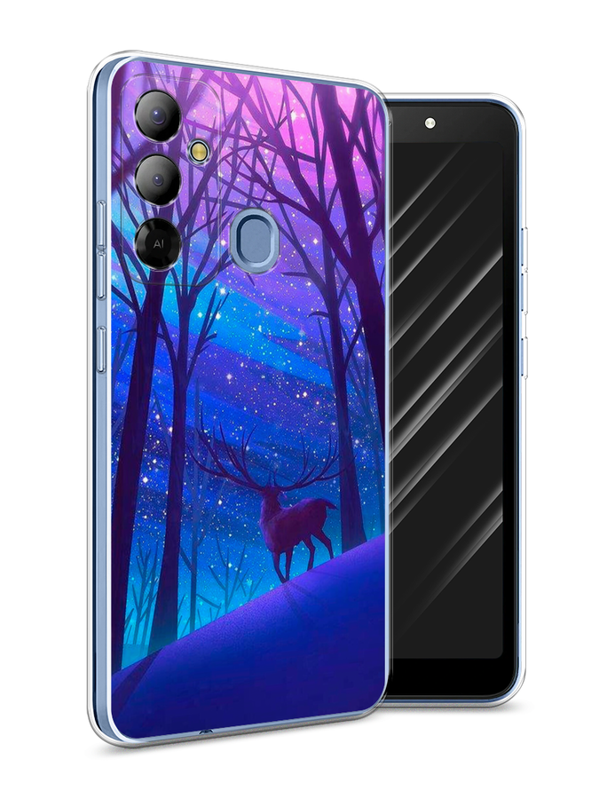 

Чехол Awog на Tecno Pop 6 Go "Северный олень", Фиолетовый;голубой;синий, 302950-2