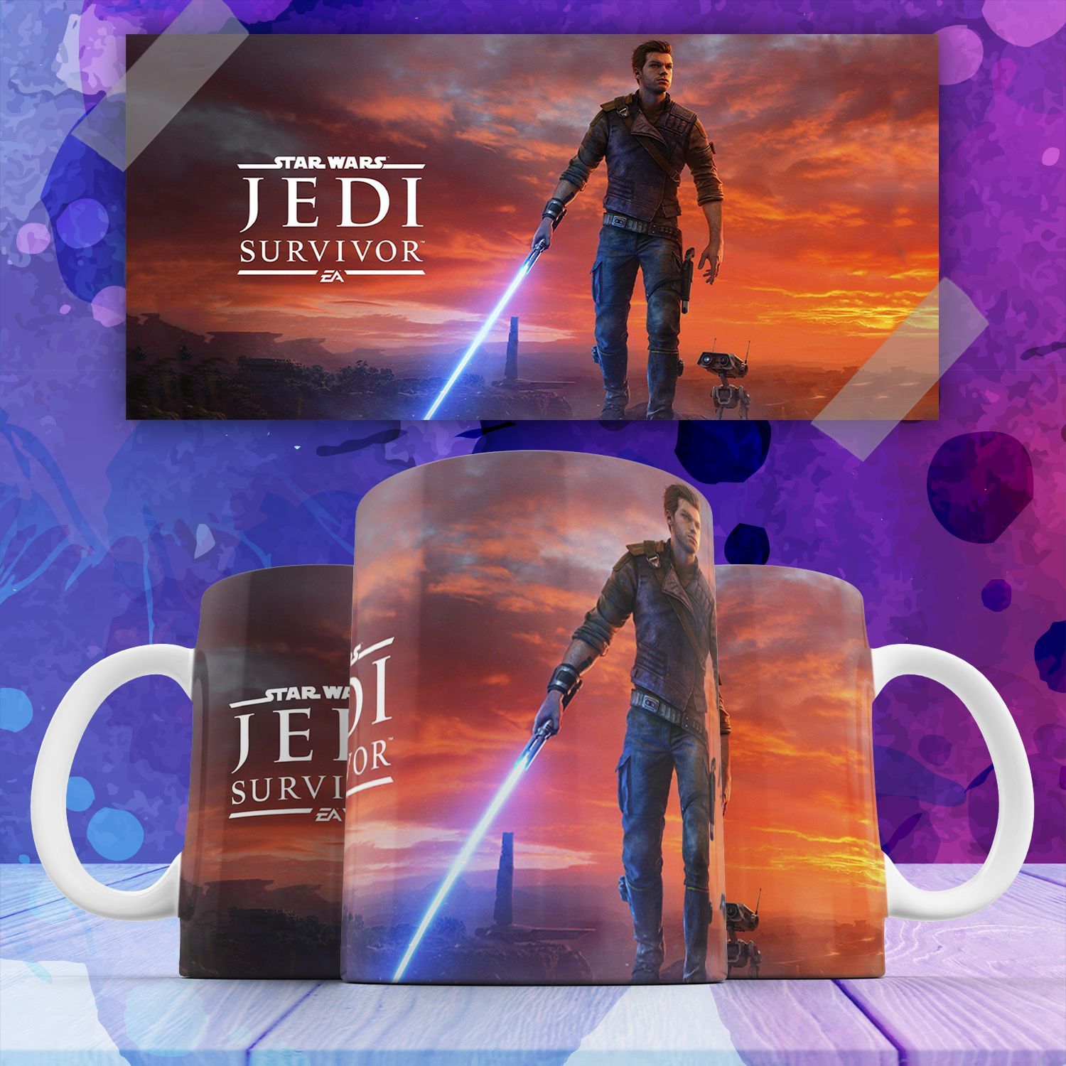 

Кружка игра Star Wars Jedi Survivor Джедай Звездных Войн Выживший 330 мл