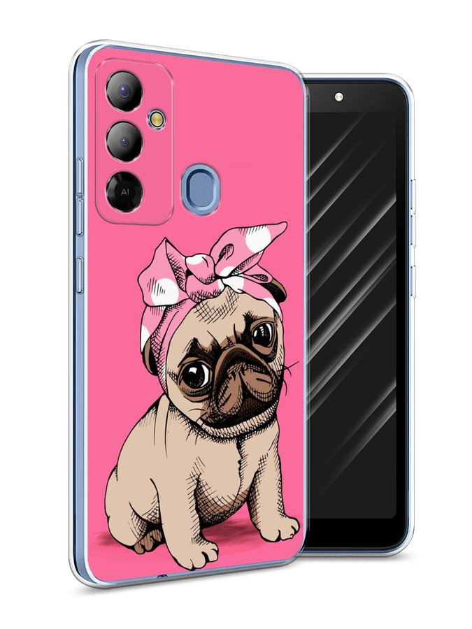 

Чехол Awog на Tecno Pop 6 Go "Dog Pin-Up", Розовый;бежевый, 302950-2