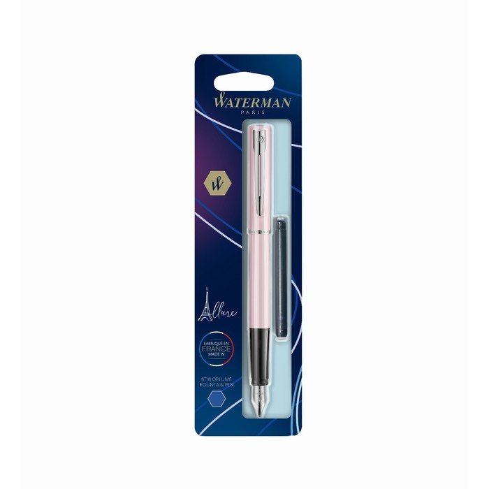 

Ручка перьевая Waterman Allure Pastel, 0,7 мм F, розовый корпус, блистер 2122725