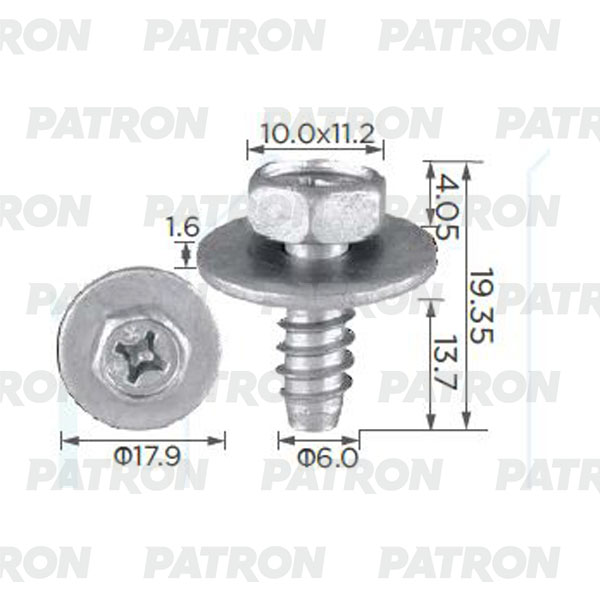 Саморез металлический PATRON p372436