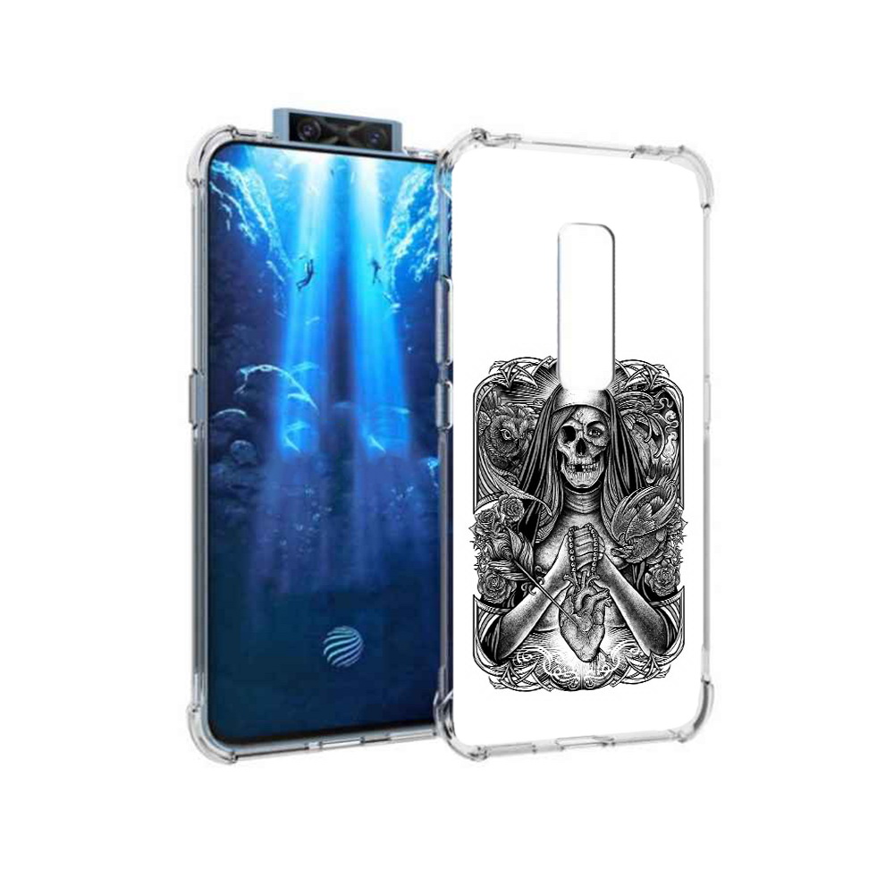 

Чехол MyPads Tocco для Vivo V17 Pro скелет с сердцем (PT226965.387.603), Прозрачный, Tocco