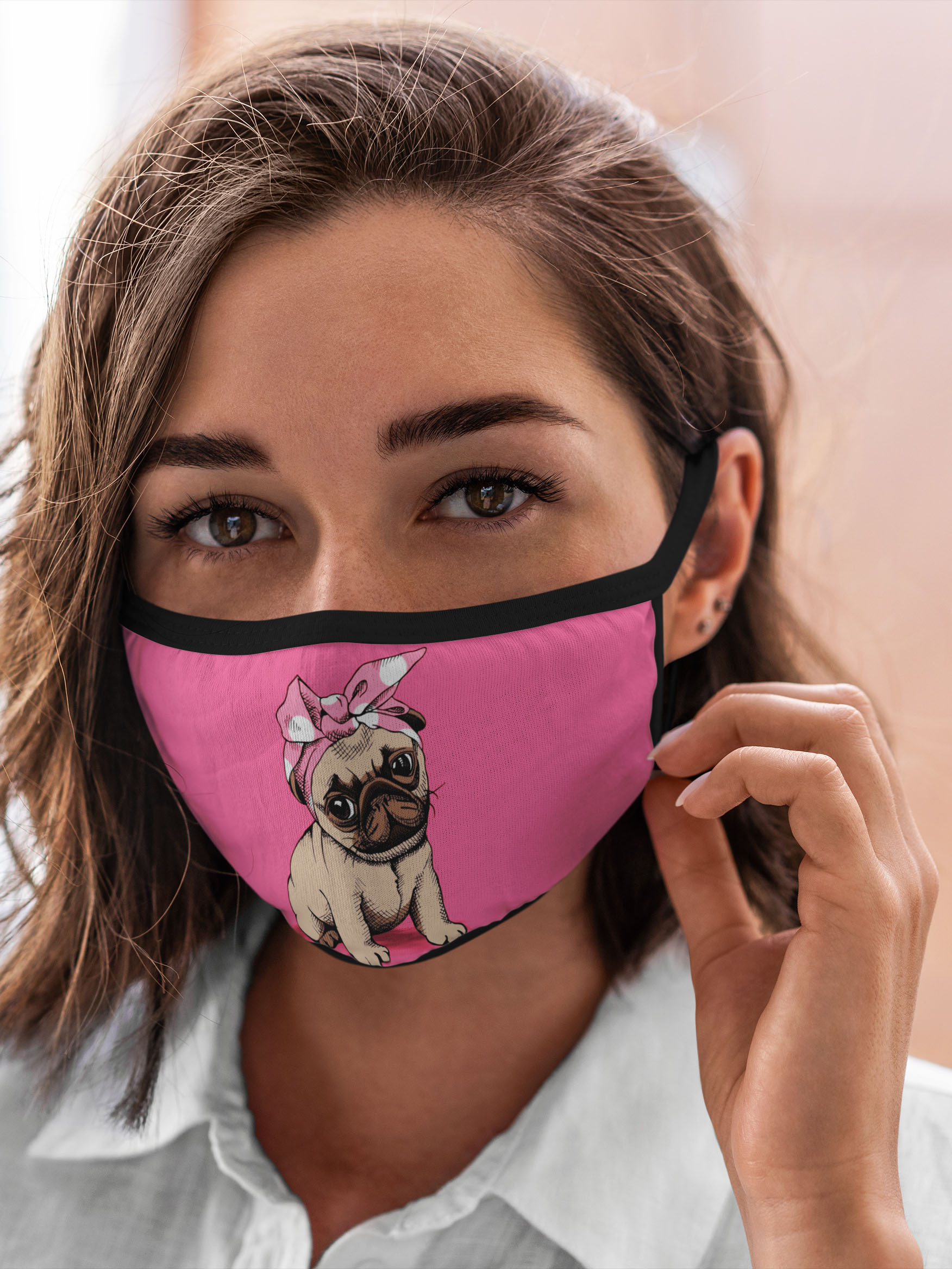 

Многоразовая маска унисекс Burnettie Мопс Собака, Разноцветный, Мопс Собака