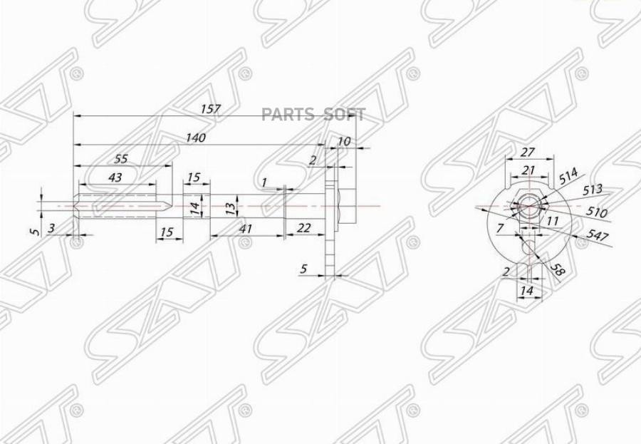 

Sat St-48190-60020 Эксцентрик Нижнего Рычага Toyota Fj Cruiser/Fortuner/Surf/Land Cruiser