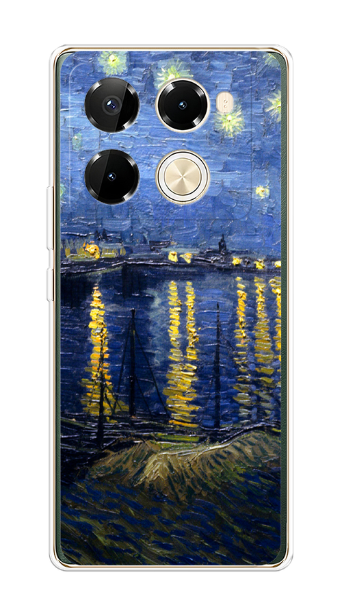 

Чехол на Infinix Note 40 Pro 5G/Note 40 Pro Plus "Звездная ночь над Роной", Синий;желтый, 3105950-1