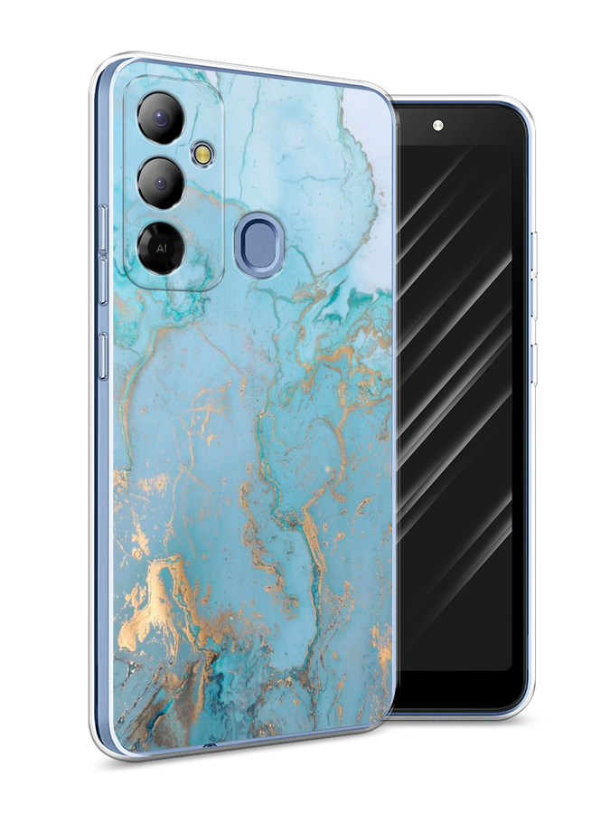 

Чехол Awog на Tecno Pop 6 Go "Голубой мрамор рисунок", 302950-3