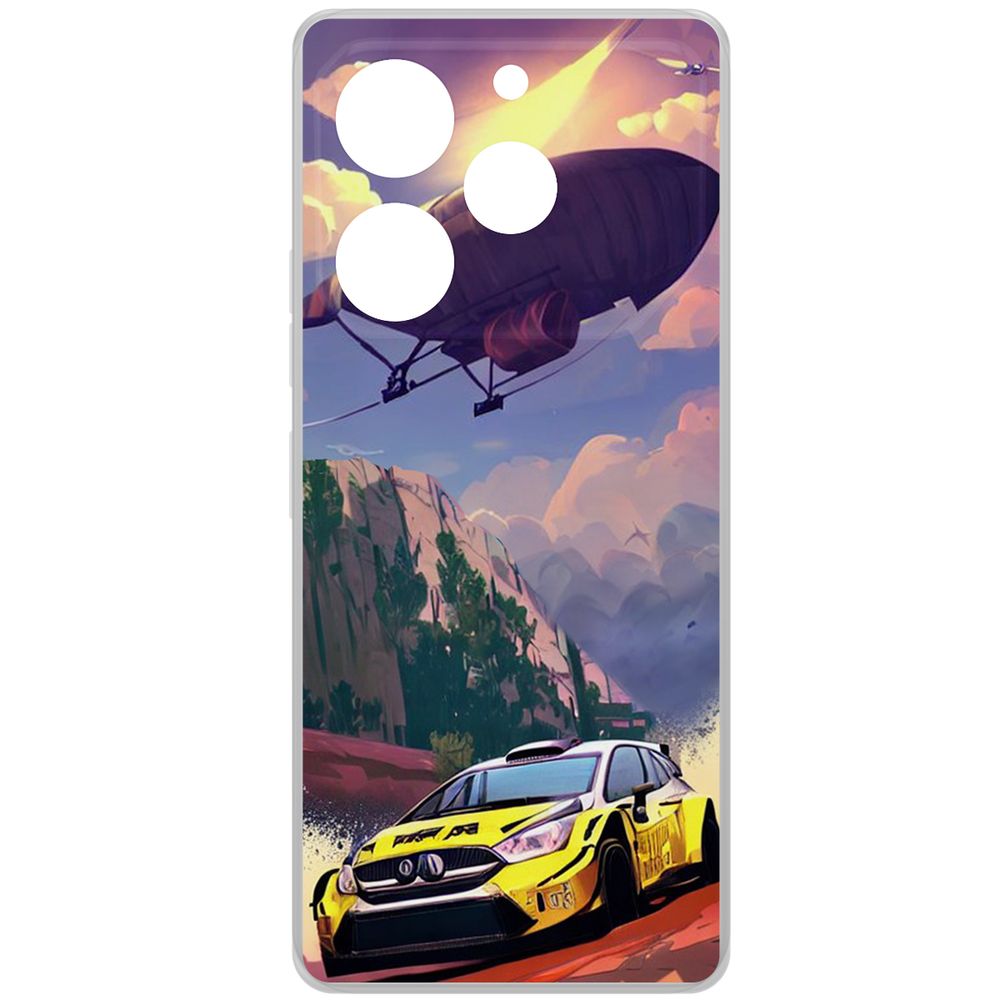

Чехол-накладка Krutoff Clear Case Гонка для TECNO Pova 6 Pro, Прозрачный