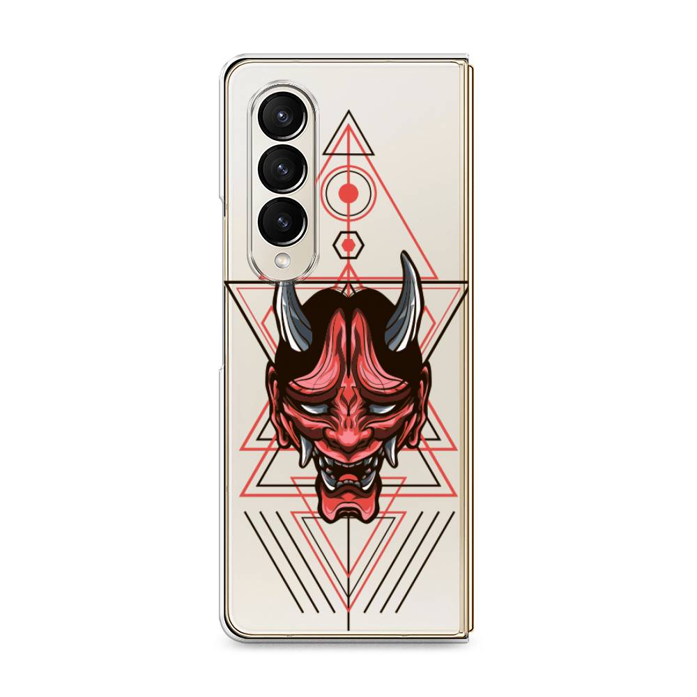 

Чехол на Samsung Galaxy Z Fold 4 "Hanya Oni mask", Серый;красный;черный, 2106950-4
