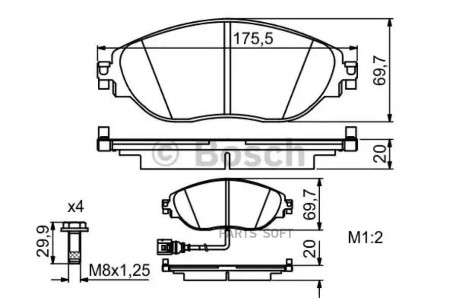 

Тормозные колодки Bosch 0986494704