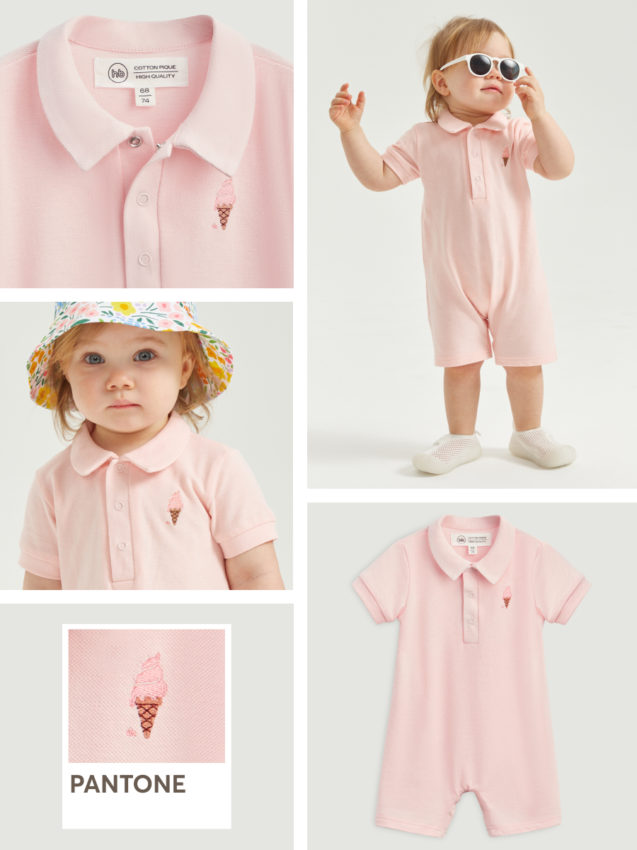 Боди детское Happy Baby 88201, pink, 80 комплект одеяло и наволочка happy baby pink