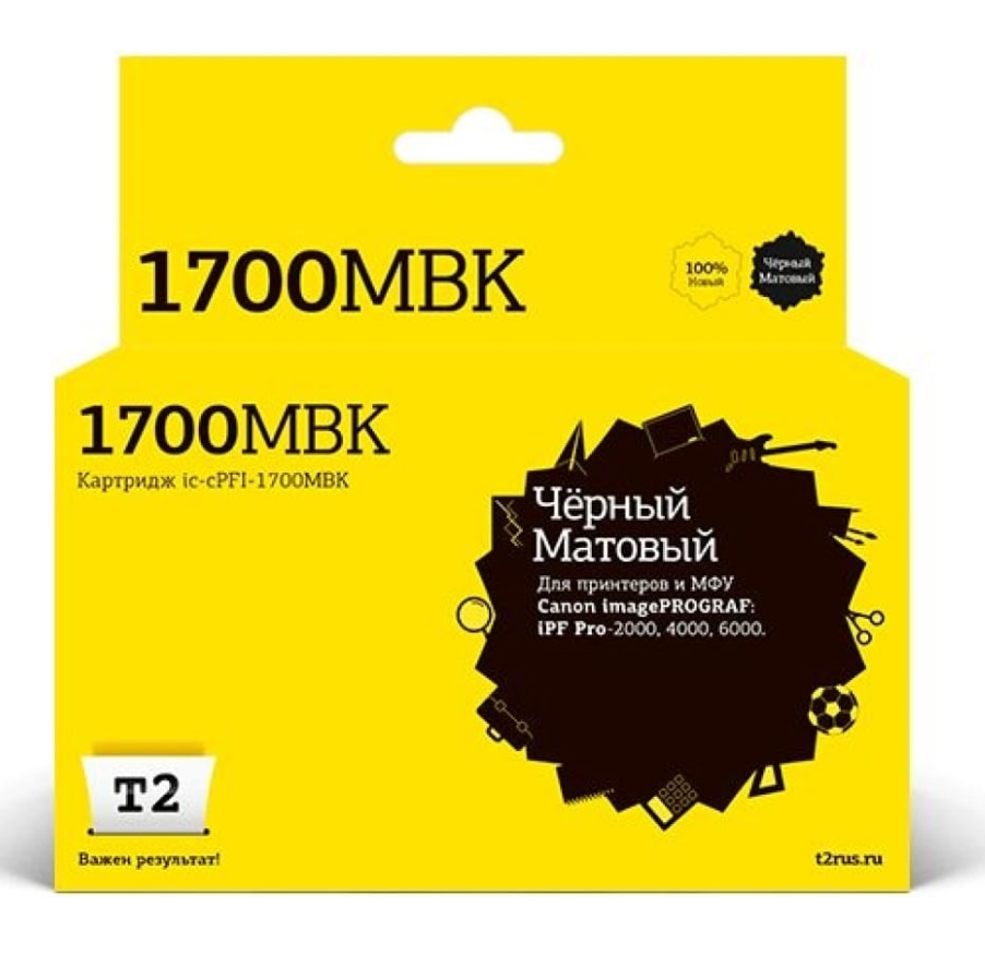 

Картридж для лазерного принтера T2 (IC-CPFI-1700MBK) черный, совместимый