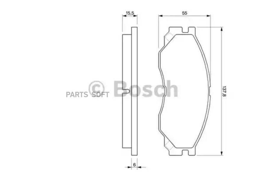 

Тормозные колодки Bosch 0986424572