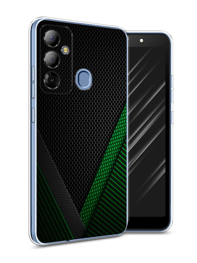 

Чехол Awog на Tecno Pop 6 Go "Зеленый карбон", Черный;зеленый, 302950-3