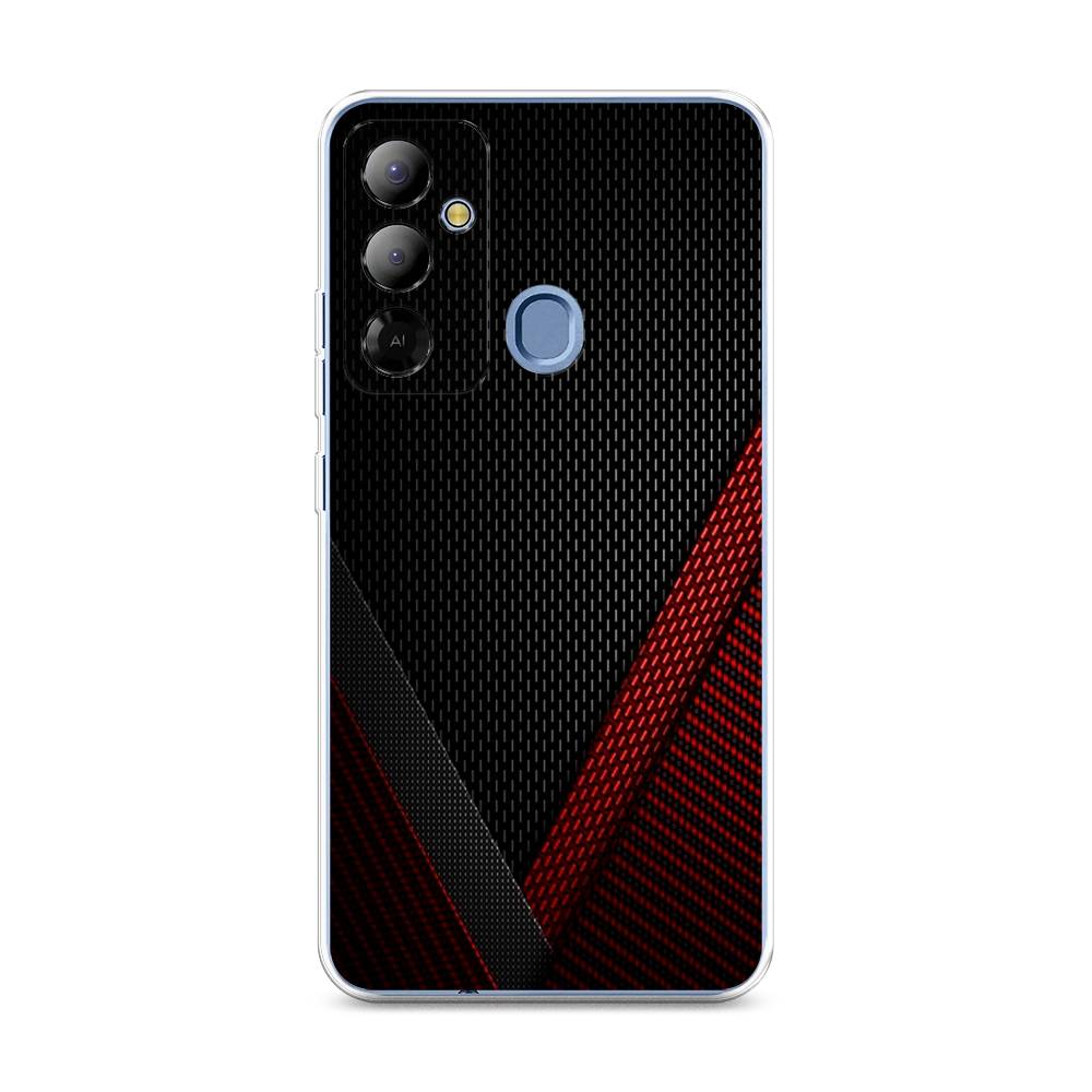 

Чехол Awog на Tecno Pop 6 Go "Красный карбон", Черный;красный, 302950-3
