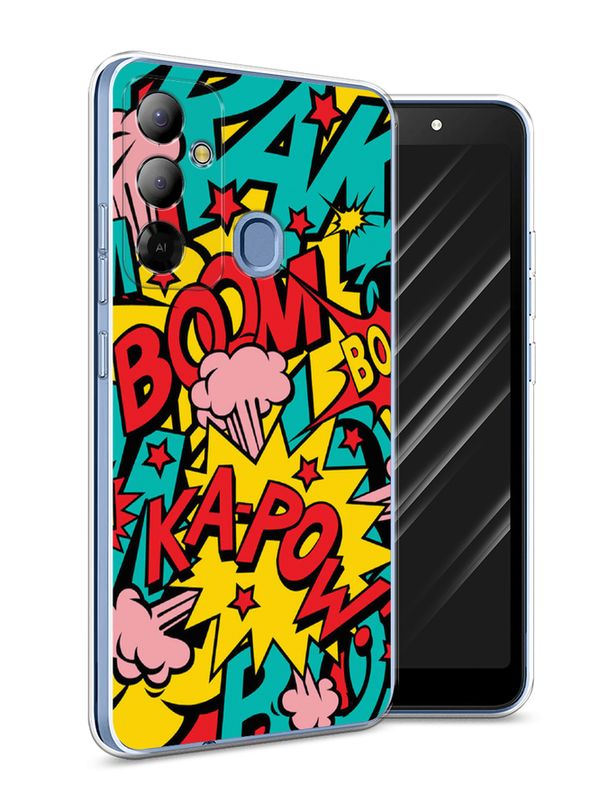 

Чехол Awog на Tecno Pop 6 Go "Постер pop art", Голубой;желтый;красный, 302950-9