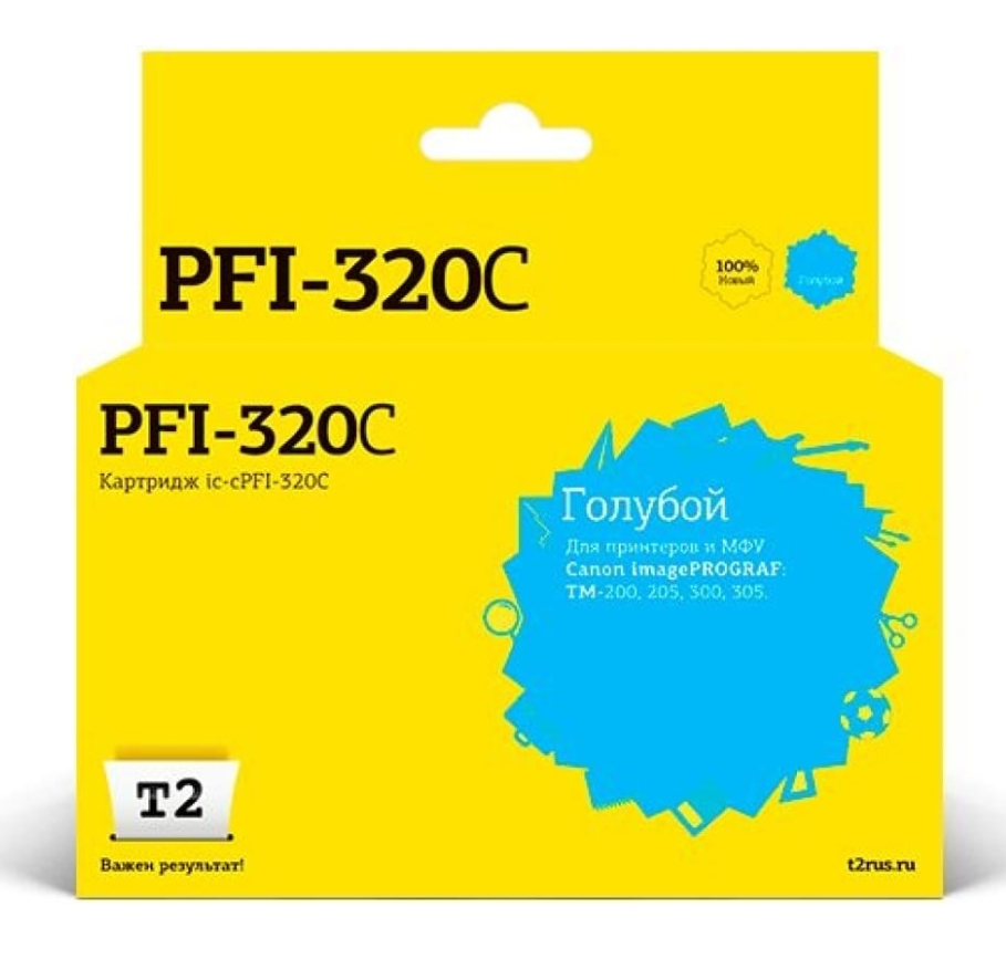 

Картридж для лазерного принтера T2 (IC-CPFI-320C) голубой, совместимый