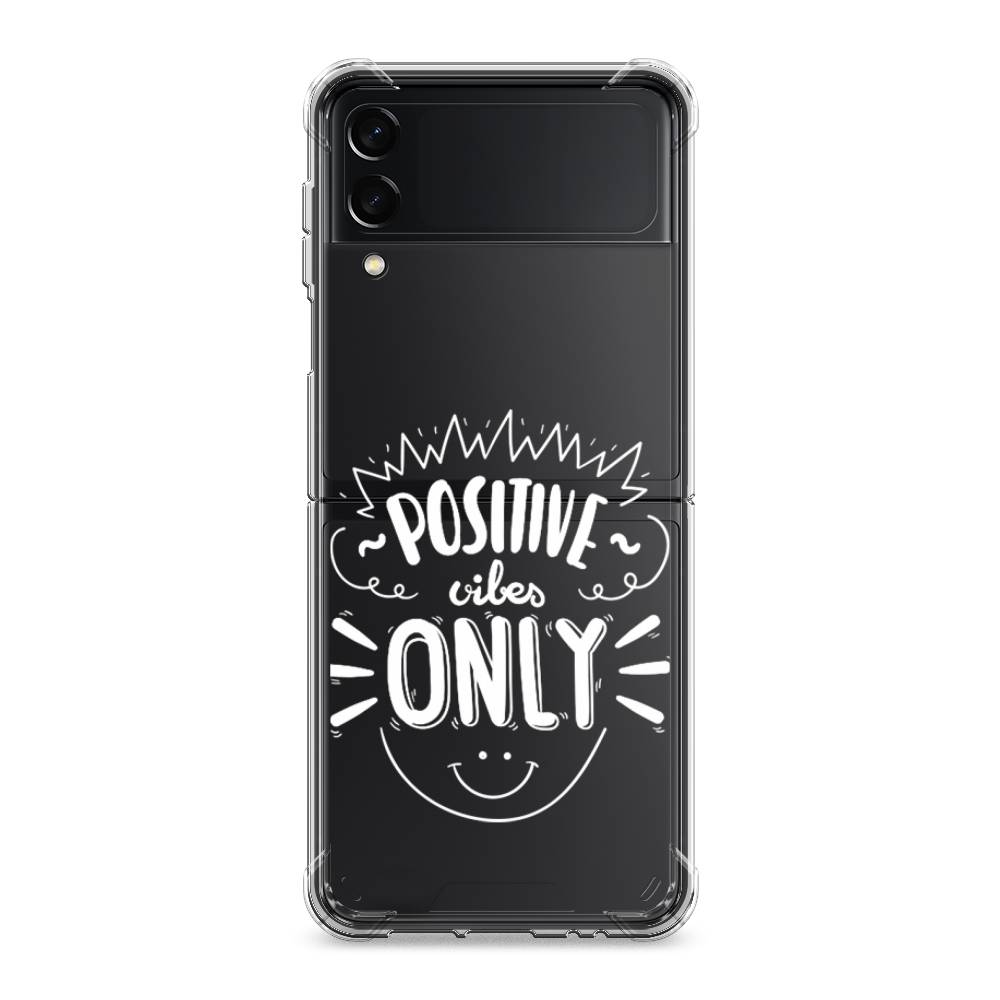 

Чехол Awog на Samsung Galaxy Z Flip 3 / Самсунг Z Flip 3 "Positive vibes only графика", Белый, 2103751-1